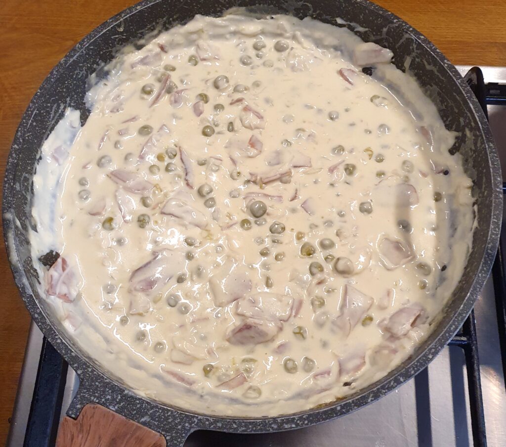 cream ham gorgonzola