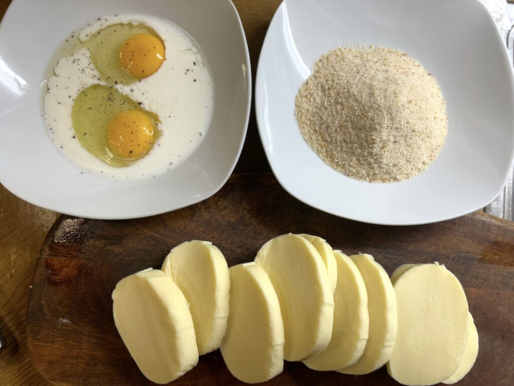 slices of mozzarella