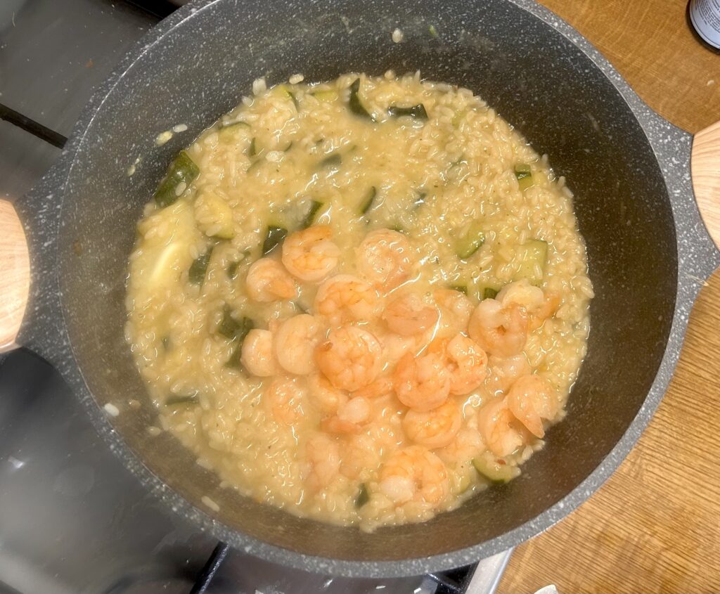riso zucchine e gamberi