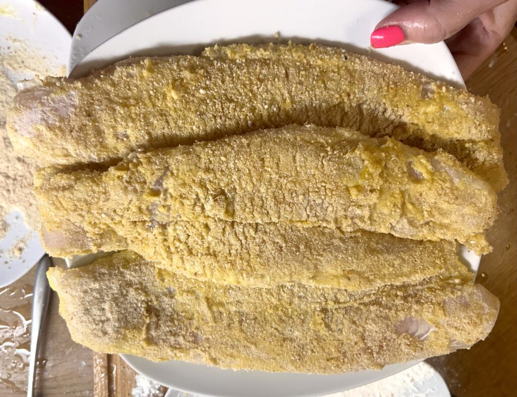 breaded pangasius fillet
