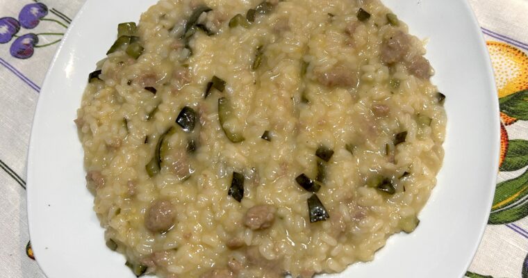 Riso con salsiccia e zucchine – Rice with Sausage and Zucchini